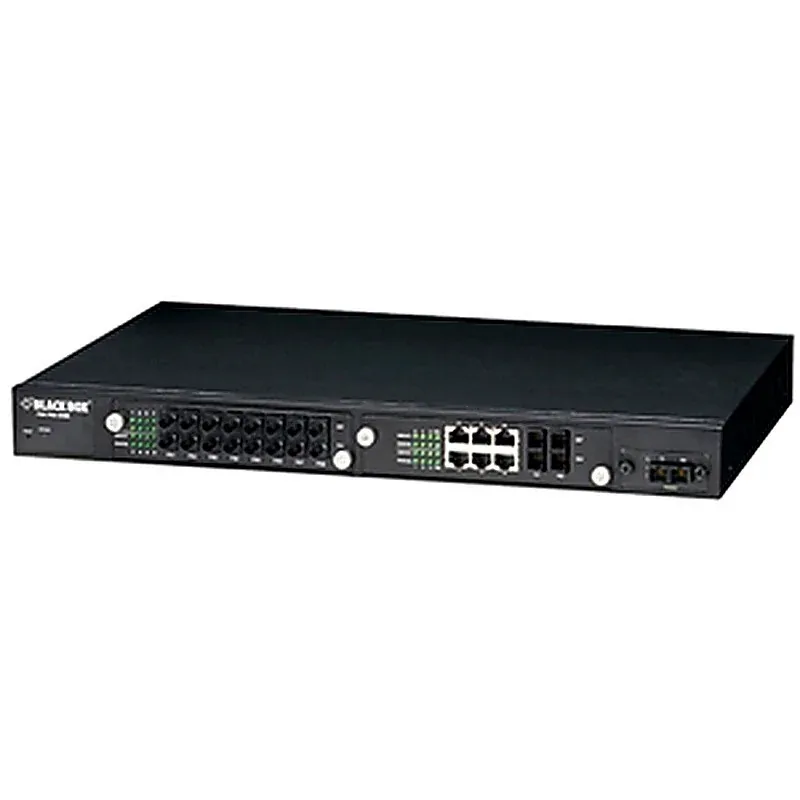 Black LB9215A Black Box LB9215A 8x Ports 100Base-FX Express Modular 1U Rack Mount Layer2 Ethernet Switch