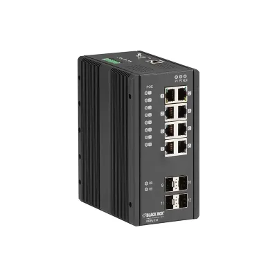 LIE1014A - Black Box 1000Base-X/ 10/100/1000Base-T PoE 12 x Ports Layer-2 Managed Gigabit Ethernet Network Switch