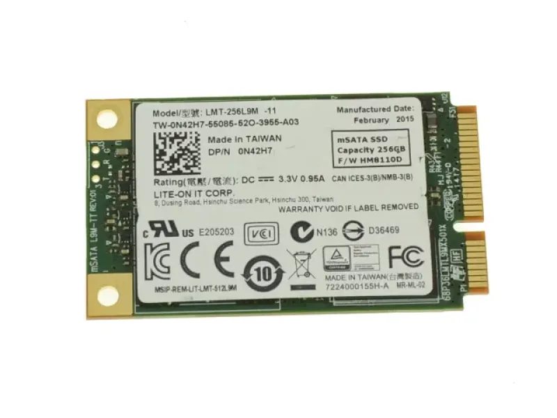LMT-256L9M-11 - Lite On 256GB SATA 6Gb/s mSATA Solid State Drive