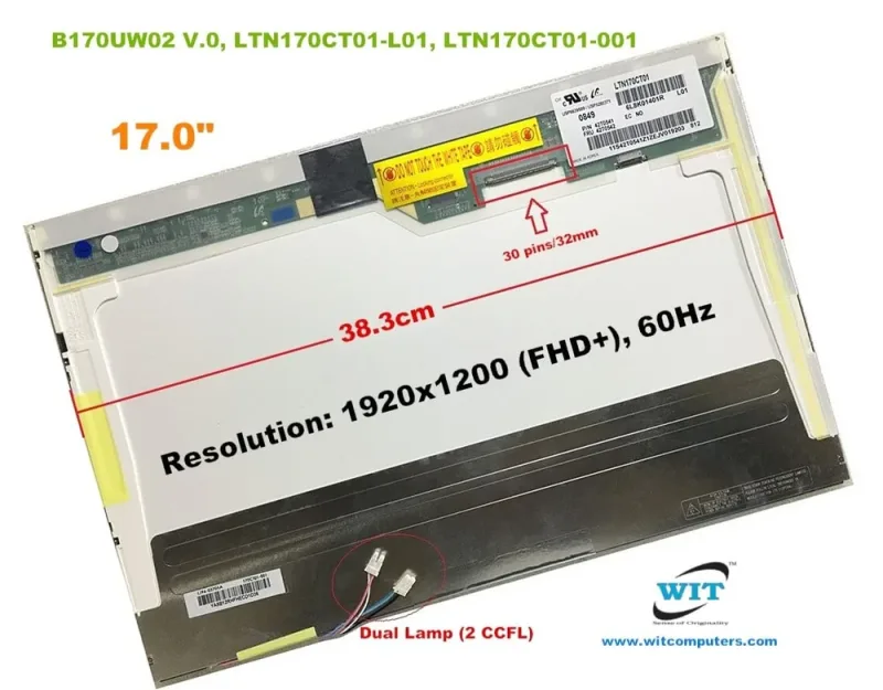 LP171WU1-A4K5 - LG 17-inch (1920 x 1200) WUXGA LCD Panel