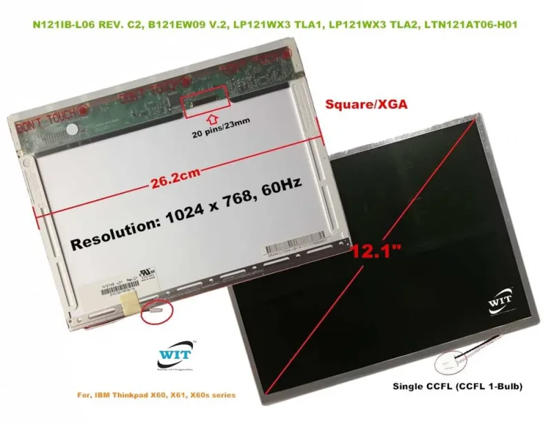 LTN121XJ-L02 - Samsung 12.1-inch (1024 x 768) XGA LCD Panel