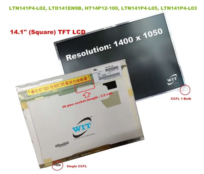 LTN141P4-L03 - Samsung 14.1-inch (1400 x 1050) SXGA+ LCD Panel