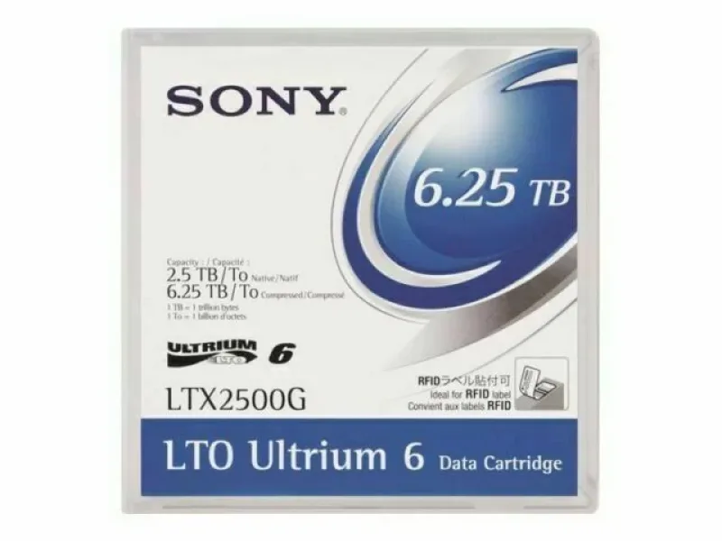 LTX2500G - Sony LTO Ultium-6 2.5TB/6.25TB METAL Particle Data Cartridge