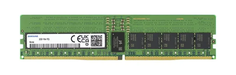 M321R4GA0BB0-CQKMG - Samsung 32GB DDR5-4800MHz/PC5-38400 ECC Registered CL40 288-Pin RDIMM 1.1V Dual Rank Memory Module