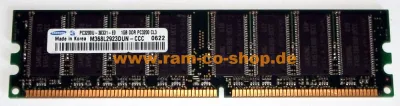 M368L2923DUN-CCC - Samsung 1GB DDR-400MHz PC3200 non-ECC Unbuffered CL3 184-Pin DIMM Memory Module