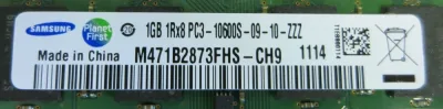 M378B2873DZ1-CH900 - Samsung 1GB DDR3-1333MHz PC3-10600 non-ECC Unbuffered CL9 240-Pin DIMM Memory Module