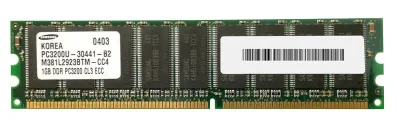 M381L2923BTM-CC4 - Samsung 1GB DDR-400MHz PC3200 ECC Unbuffered CL3 184-Pin DIMM Memory Module