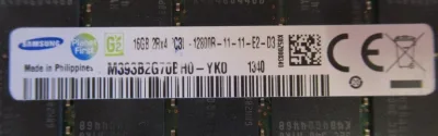 M392B2G70BM0-YK0 - Samsung 16GB DDR3-1600MHz PC3-12800 ECC Registered CL11 240-Pin DIMM 1.35V VLP Memory Module