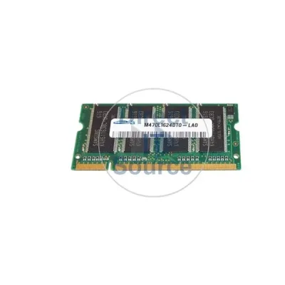 M470L1624DT0-LB3 - Samsung 128MB DDR-333MHz PC2700 non-ECC Unbuffered CL2.5 200-Pin SoDimm Memory Module