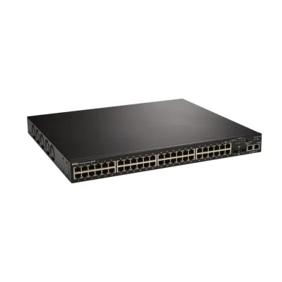 M727K - Dell PowerConnect 3500 Series 3548P 48 x Ports 10/100Base-T PoE + 2 x Ports Gigabit Shared SFP + 2 x Ports 10/100/1000Base-T Fast Ethernet Rack-Mountable 1U Layer 3 Managed Network Switch