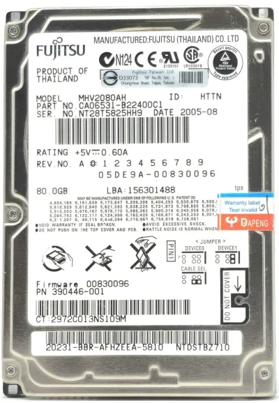 Apple M9262G/A 60 GB Plug-in Module Hard Drive - 1 Pack - IDE Ultra ATA/133 (ATA-7) - 7200 rpm - 2 MB Buffer - Hot Swappable