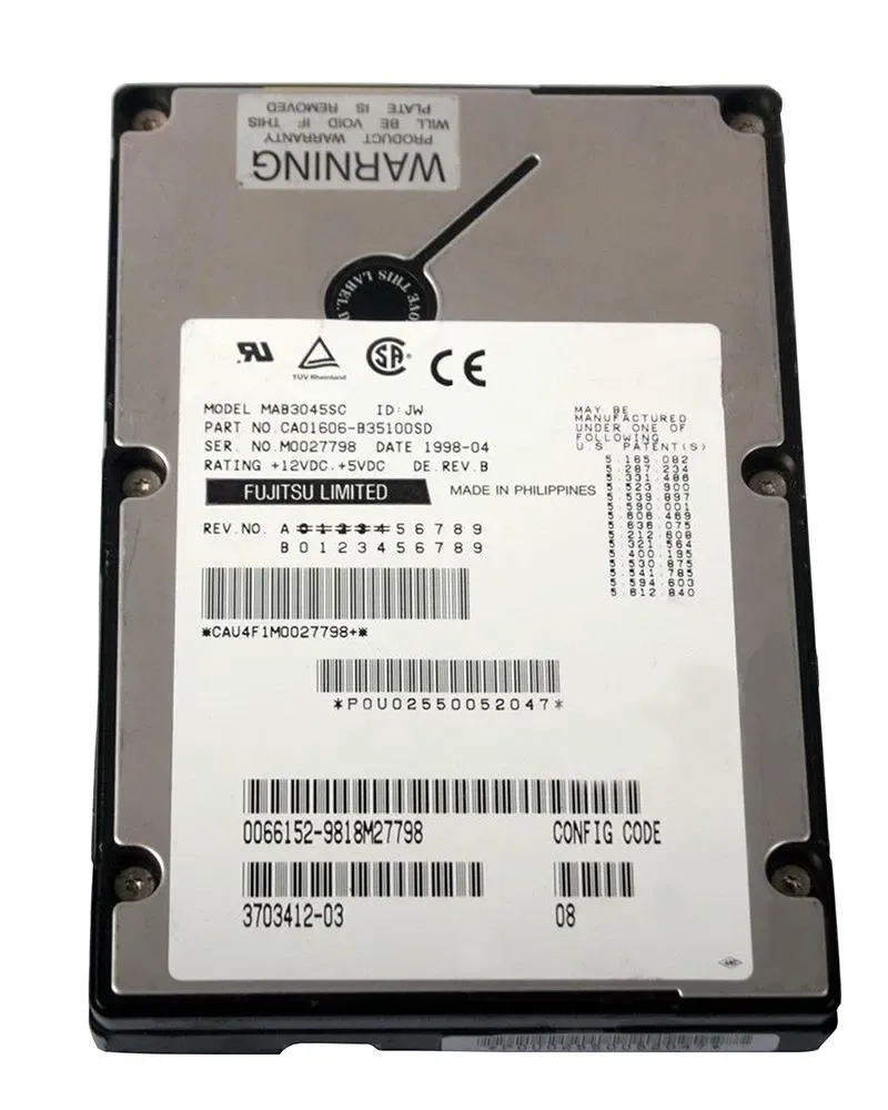 MAB3045SC - Fujitsu Enterprise 4.5GB 7200RPM Ultra Wide SCSI 80-Pin 512KB Cache 3.5-inch Hard Drive