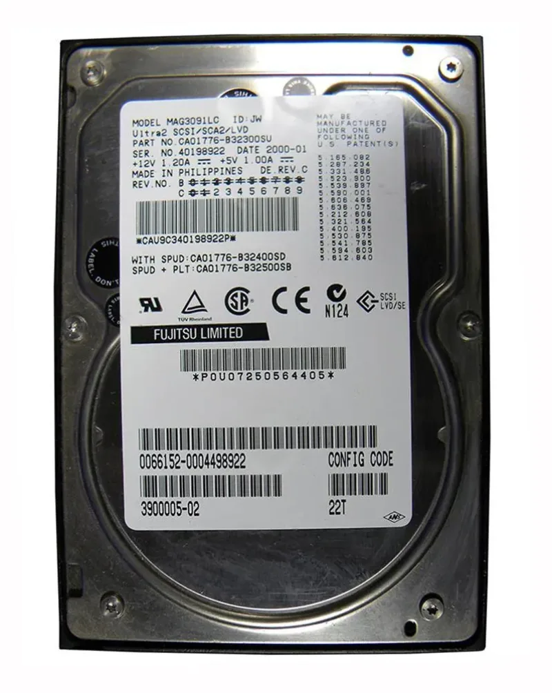 MAG3091LC1 - Fujitsu 9GB 10000RPM Ultra2 Wide SCSI 3.5-inch Hard Drive