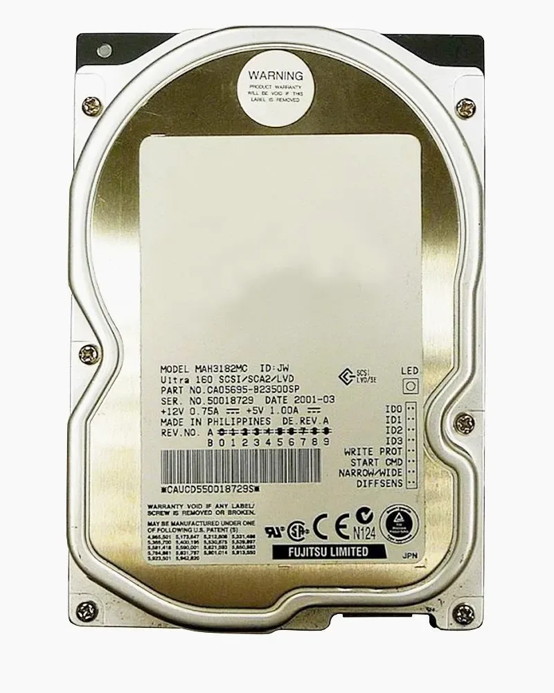 MAH3182MC - Fujitsu 18GB 7200RPM Ultra 160 SCSI 3.5-inch Hard Drive