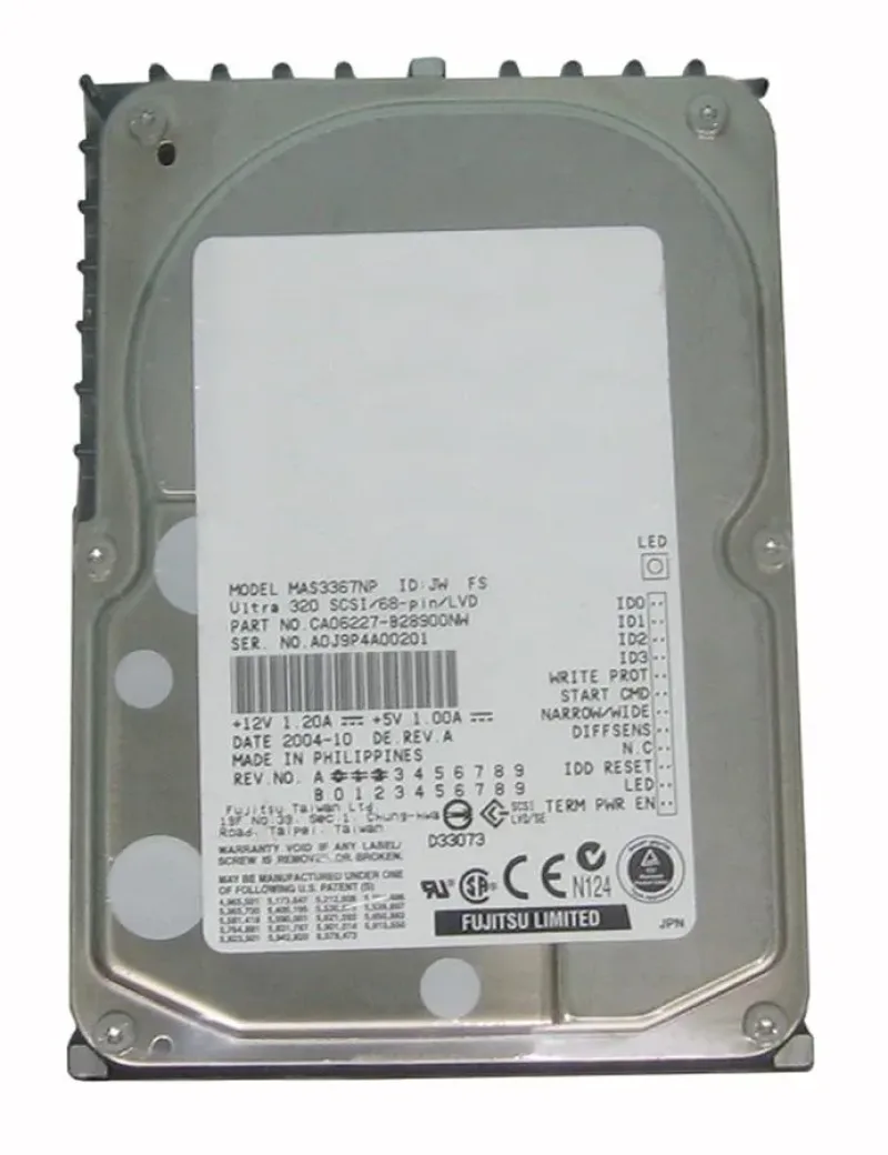 MAS3367NP - Fujitsu 36.7GB 15000RPM 8MB Cache 68-Pin Ultra-320 SCSI 3.5-inch Low Profile (1.0inch) Hard Drive