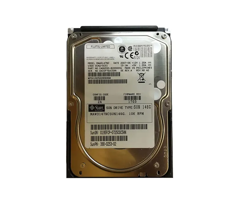 MAW3147NCSUN146G - Sun 146GB 10000RPM Ultra-320 SCSI Hot Swap LVD 80-Pin 3.5-inch Hard Drive