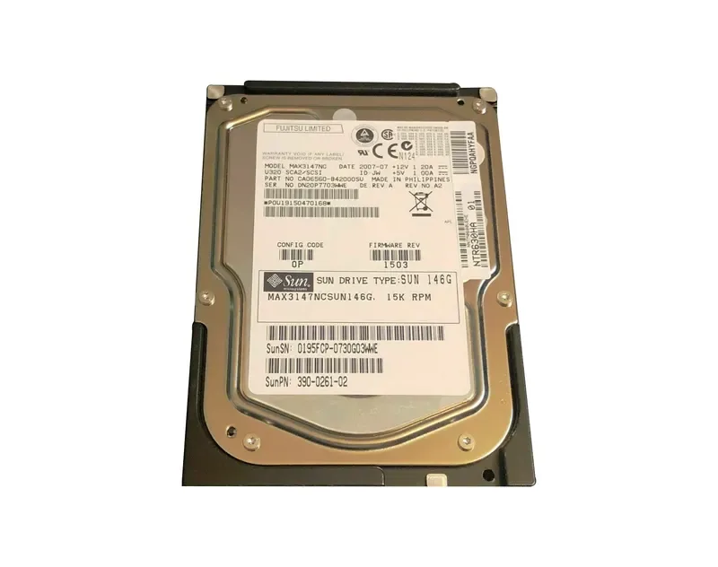 MAX3147NCSUN146G - Sun 146GB 15000RPM Ultra-320 SCSI LVD Hot-Pluggable 80-Pin 3.5-inch Hard Drive