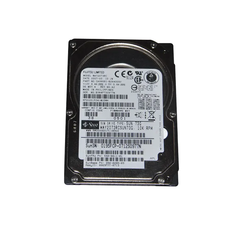 MAY2073RCSUN73G - Sun 73GB 10000RPM SAS 3Gbps Hot-Pluggable 16MB Cache 2.5-inch Hard Drive with Bracket