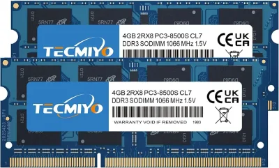 Apple MB1066/4G 4GB DDR3-1066MHz PC3-8500 Non-ECC Unbuffered CL7 204-Pin SODIMM 1.5V Dual Rank Memory Module