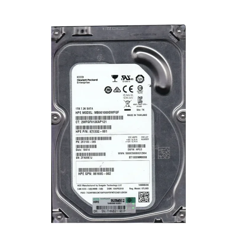 MB2000GCQXQ - HP 2TB 7200RPM SATA 6GB/s NCQ MidLine 3.5-inch Hard Drive