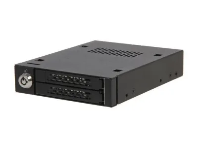MB992SK-B - ICY DOCK Full Metal 2 Bay 2.5ΓÇ¥ SATA/SAS HDD & SSD Mobile Rack
