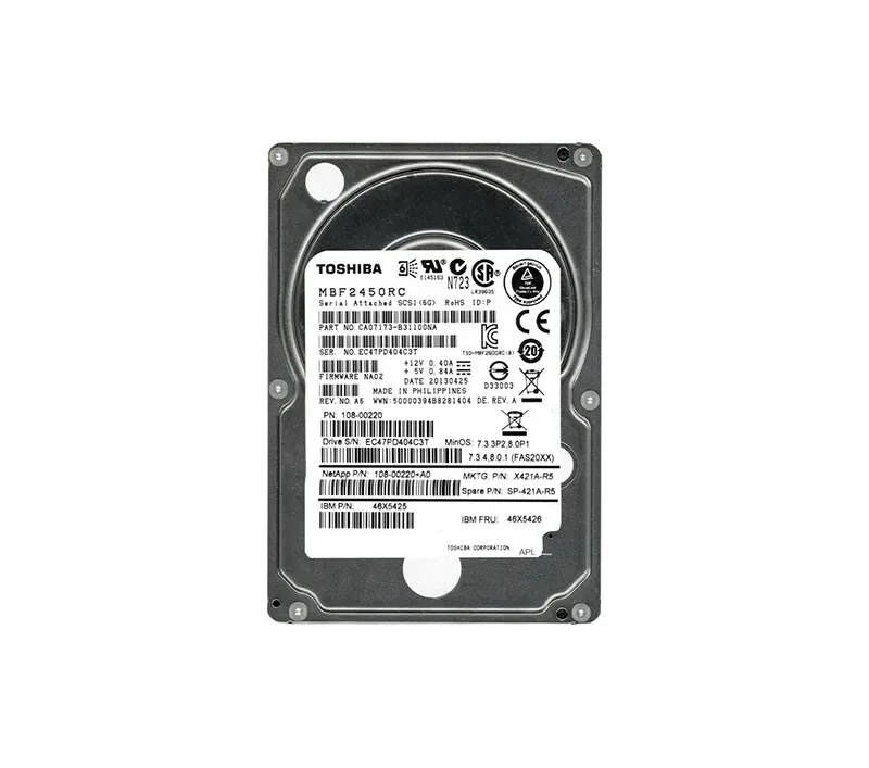 MBF2450RC - Toshiba 450GB 10000RPM 16MB Cache SAS 6GB/s 2.5-inch Hard Drive