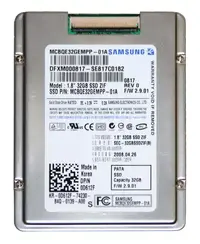MCBQE32GEMPP-01A - Samsung 32GB Single-Level Cell ATA-66 1.8-inch Solid State Drive