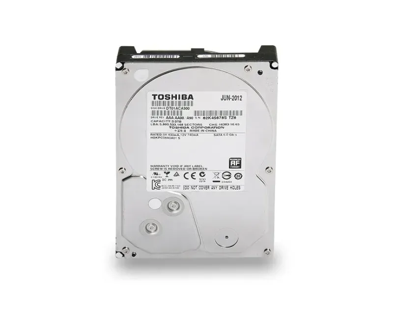 MD03ACA300V - Toshiba V Series 3TB 7200RPM SATA 6GB/s 64MB Cache 3.5-inch Hard Disk Drive