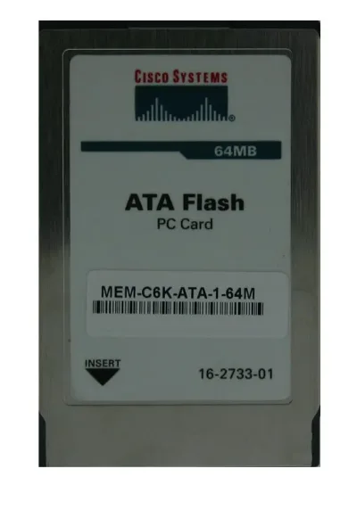 MEM-C6K-ATA-1-64M - Cisco 64MB PCMCIA ATA Flash Memory for Catalyst 6000 / 6500 Supervisor Engine II Series