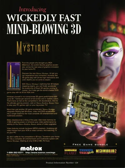 Matrox MGA-MYST/2NR MGA 64-Bit Mystique Video Graphics Card