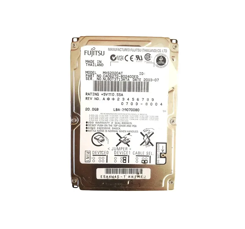MHS2020AT - Fujitsu Mobile 20GB 4200RPM ATA-100 2MB Cache 2.5-inch Internal Hard Disk Drive