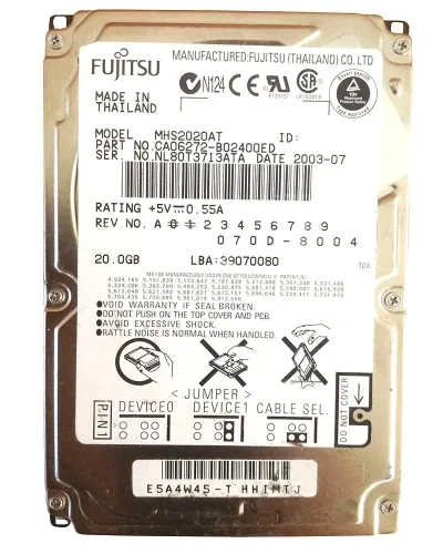 MHT2020AT - Fujitsu Mobile 20GB 4200RPM ATA-100 2MB Cache 2.5-inch Internal Hard Disk Drive