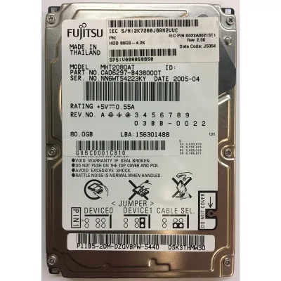 MHT2080AT - Fujitsu Mobile 80GB 4200RPM ATA-100 8MB Cache 2.5-inch Internal Hard Disk Drive