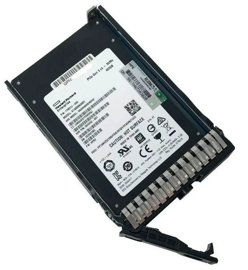 HPE MK000400KWDUK 400GB Multi-Level Cell PCI Express NVMe 3.0 x4 Hot-Swappable Mixed Use 2.5-Inch Solid State Drive with Smart Carrier for ProLiant Servers
