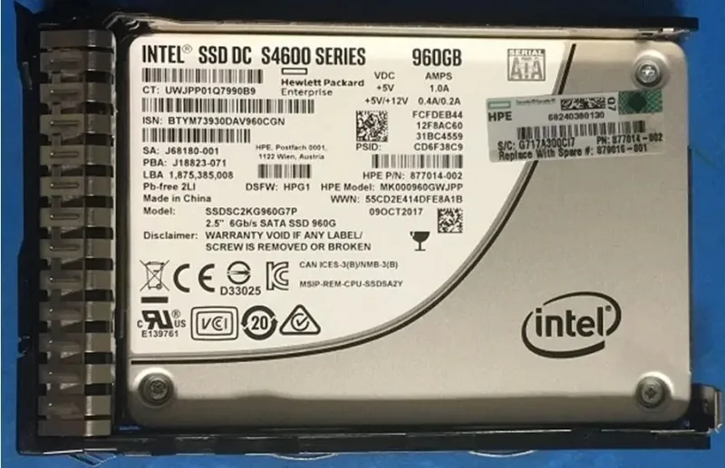 HPE MK000960GWJPP 960GB SATA 6Gb/s Hot-Pluggable Mixed Use 2.5-Inch Enterprise Solid State Drive for ProLiant Server & Storage Array