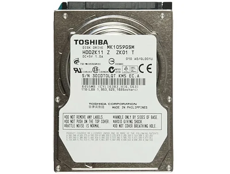 MK1059GSM-EXT - Toshiba 1TB 5400RPM SATA 3GB/s 8MB Cache 2.5-inch Hard Disk Drive
