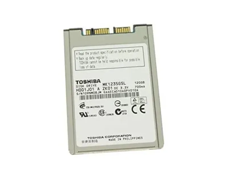 MK1235GSL - Toshiba MK1235GSL 120 GB 1.8 Internal Hard Drive - SATA/300 - 4200 rpm - 8 MB Buffer