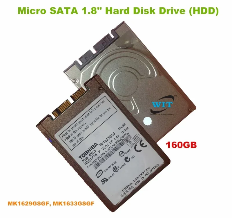 MK1654GSY - Toshiba 160GB 7200RPM SATA (SATA-II) 3GB/s 16MB Cache Super Slimline 9.5mm 2.5-Inch Notebook Hard Disk Drive