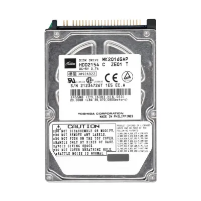 MK2016GAPRB - Toshiba 20GB 4200RPM ATA-66 1MB Cache 2.5-inch Hard Disk Drive