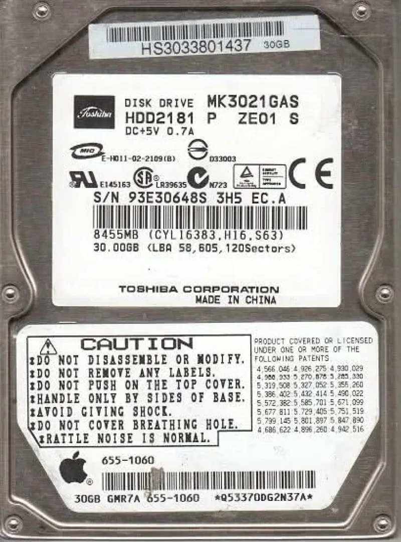 MK2101MAN - Toshiba 2.16GB 4200RPM ATA/IDE 128KB Cache 2.5-inch Hard Disk Drive