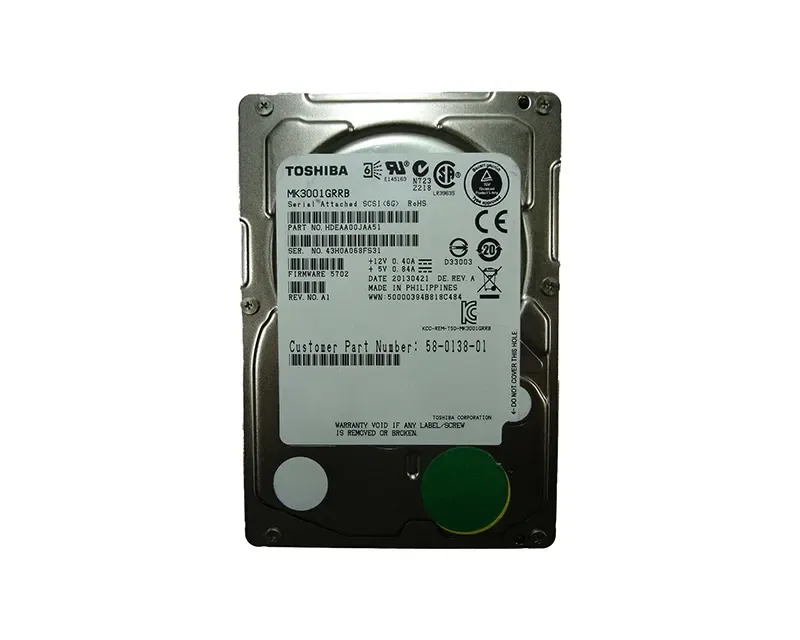MK3001GRRB - Toshiba 300GB 15000RPM 32MB Cache SAS 6GB/s 2.5-inch Hard Drive