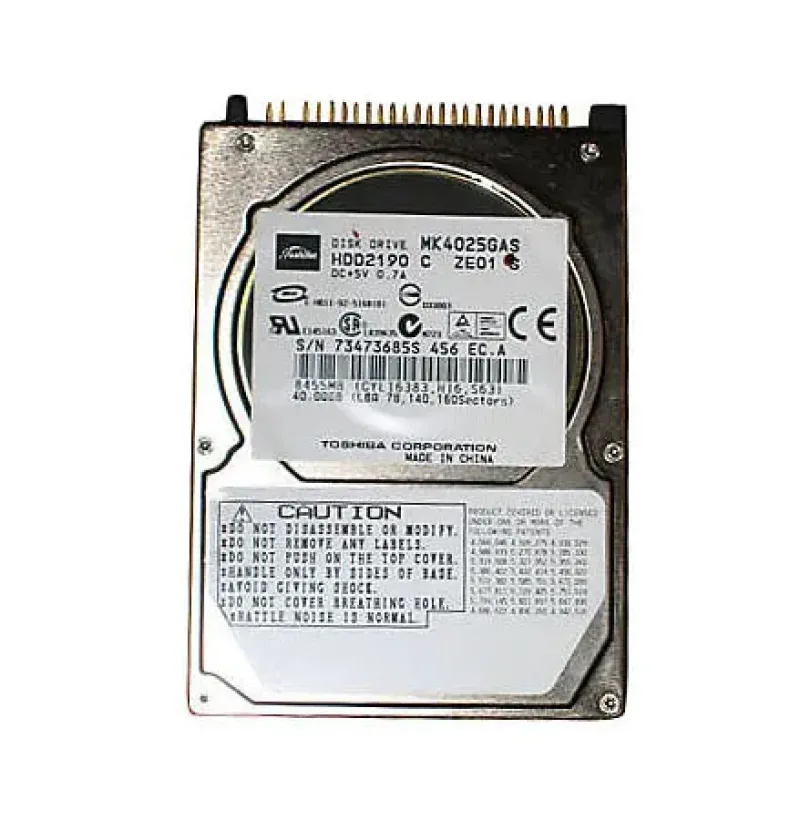 MK4025GA - Toshiba 40GB 4200RPM ATA-100 8MB Cache 2.5-inch Hard Disk Drive