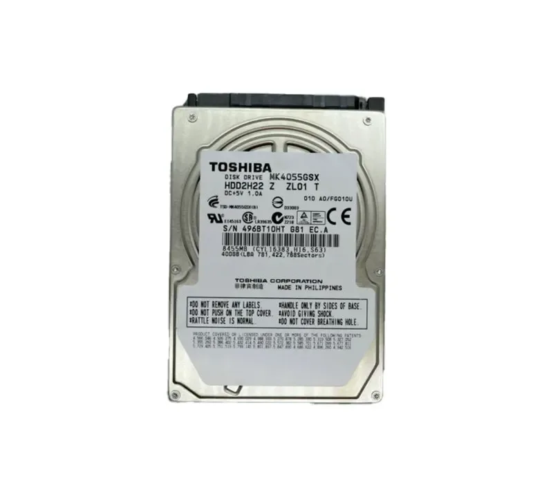 MK4055GSX - Toshiba 400GB 5400RPM 8MB Cache SATA 3GB/s (SATA 3GBPS) 2.5-inch NO