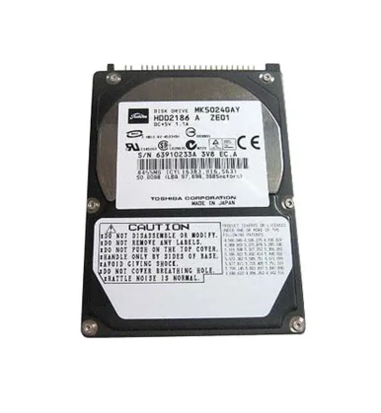 MK5024GAY - Toshiba 50GB 7200RPM ATA-100 16MB Cache 2.5-inch Hard Disk Drive