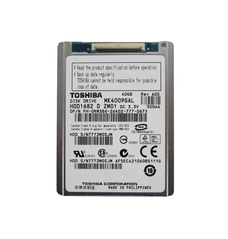 MK6014GAL - Toshiba 60GB 4200RPM ATA-100 2MB Cache 1.8-inch Hard Disk Drive