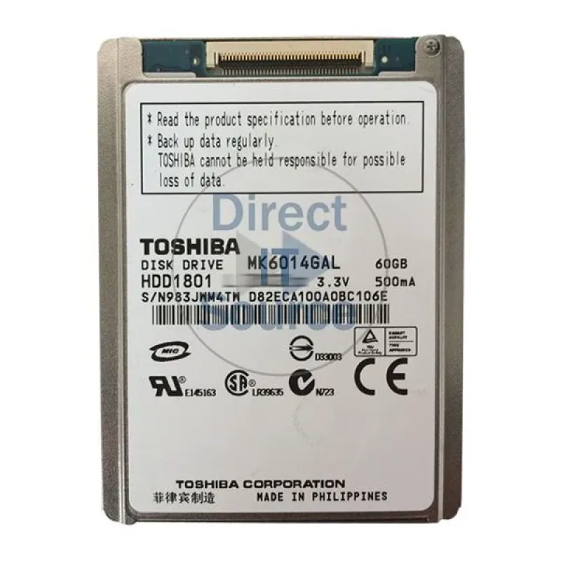 MK6412MAT - Toshiba 6.4GB 4200RPM IDE / ATA-33 512KB Cache 2.5-inch Hard Drive