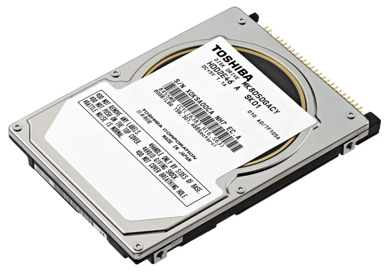 MK8050GAC - Toshiba Automotive 80GB 4200RPM ATA-100 8MB Cache 2.5-inch Hard Disk Drive