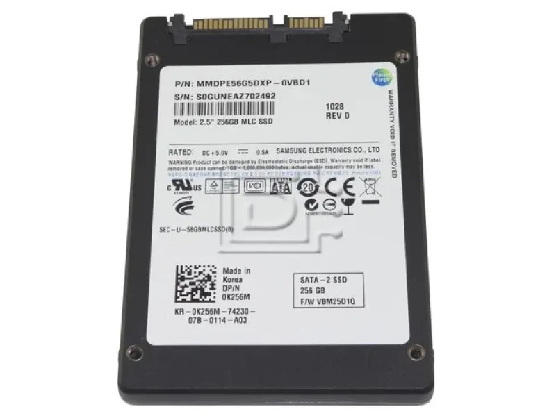MMDPE56G5DXP-0VBD1 - Samsung 256GB SATA 3.0Gb/s MLC 2.5-inch Solid State Drive