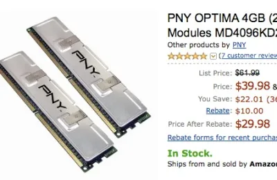 MN4096KD2-667 PNY 4GB Kit (2 X 2GB) PC2-5300 DDR2-667MHz non-ECC Unbuffered CL5 200-Pin SoDimm 1.8V Dual Rank Memory