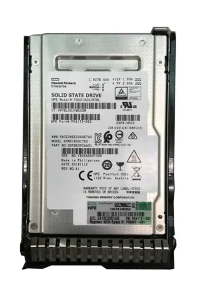MO001920JWFWU - HP 1.92TB MLC SAS 12Gb/s Read Intensive Hot-Swappable 2.5-inch Solid State Drive